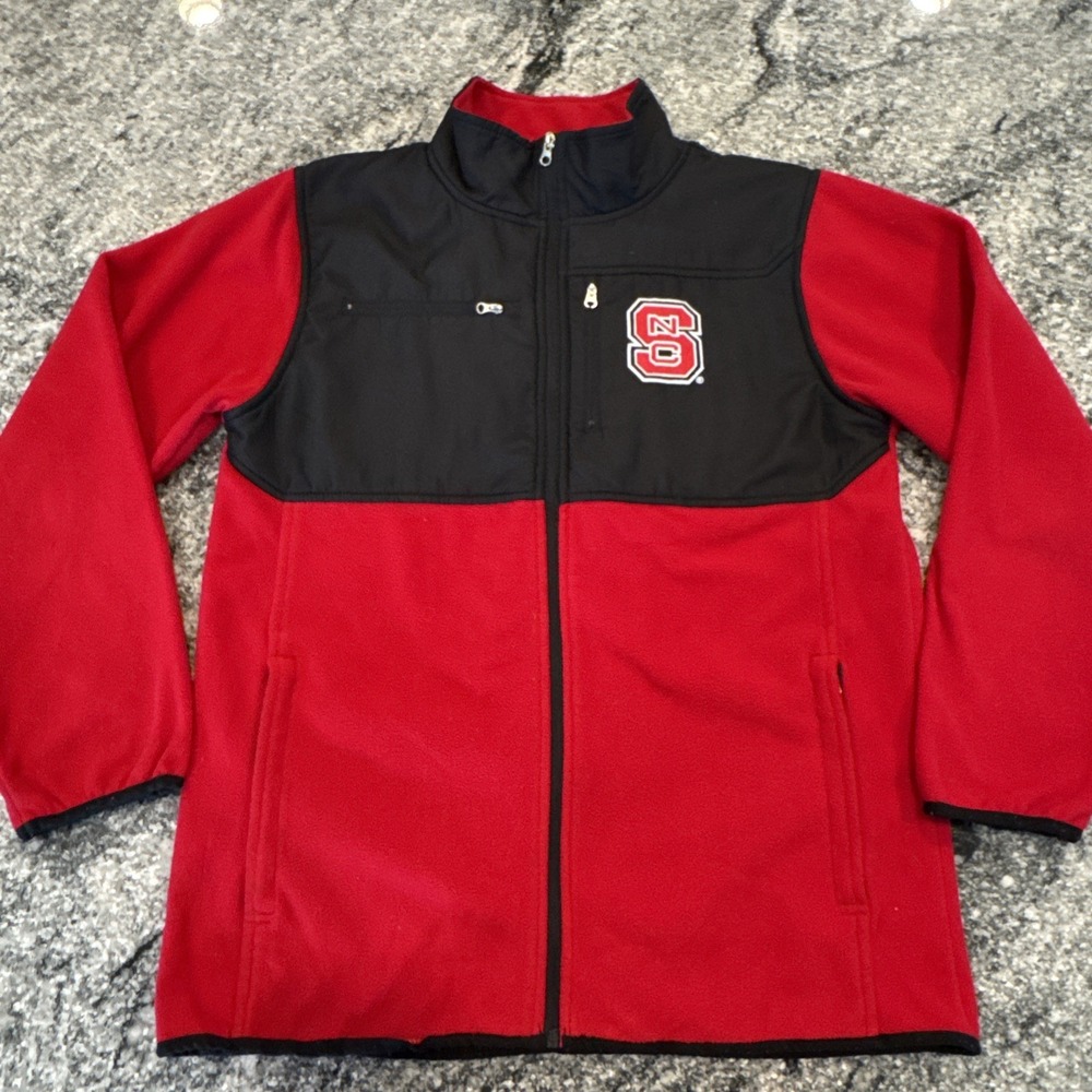NORTH CAROLINA STATE WOLFPACK FULL‎ ZIP FLEECE JACKET SIZE M Genuine Stuff #G27